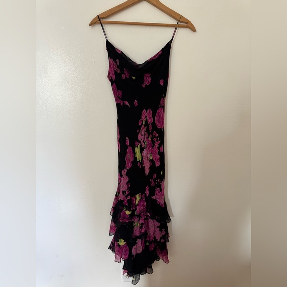 Betsey Johnson Dresses & Skirts - ❌SOLD❌Vintage Betsey Johnson 100% silk floral ruffle dress